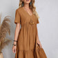【S-3XL】👗Loose Casual Tie Waist Flowy Dress