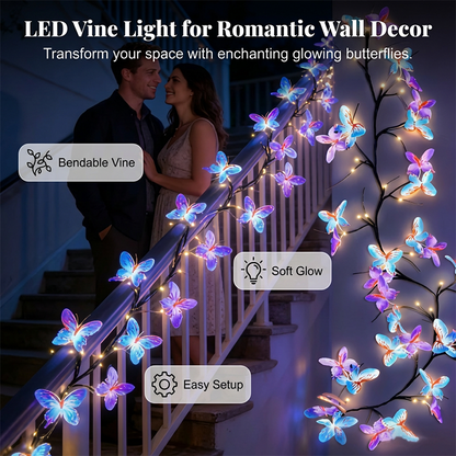 Luci LED a Vite con Farfalle Romantiche