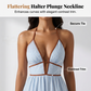 Women's Striped Halter Neck Maxi Dress
