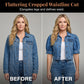 🧥 49% OFF NOW! ✨Women's Puff Short Sleeve Cropped Denim Jacket