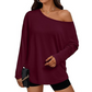 Women's Off-Shoulder Long Sleeve Casual Top