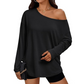 Women's Off-Shoulder Long Sleeve Casual Top