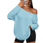 Women's Off-Shoulder Long Sleeve Casual Top