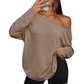 Women's Off-Shoulder Long Sleeve Casual Top