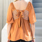 【S-2XL】🍂Square Neck Smocked Bust Flutter Sleeve Top