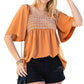 【S-2XL】🍂Square Neck Smocked Bust Flutter Sleeve Top