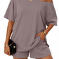 Women's 2-Piece Off-Shoulder Loungewear Set