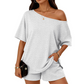 Women's 2-Piece Off-Shoulder Loungewear Set