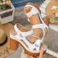 👡 OFFERTA LAMPO: 50% DI SCONTO! 🏖️ Sandali con plateau a una cinghia da donna – Chiusura in velcro regolabile, soletta imbottita e grip antiscivolo ✨