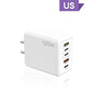 Caricabatterie rapido da 120 W con 5 porte