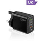 Caricabatterie rapido da 120 W con 5 porte