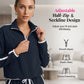 Women's Casual Half-Zip Pullover & Drawstring Shorts Set