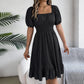 Summer Casual Ruffle Hem Midi Dress