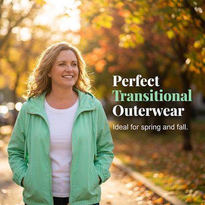 Women's Casual Lightweight Hooded Jacket