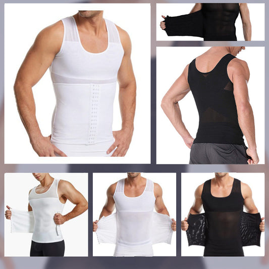 Gilet snellente da uomo in mesh che stringe la vita