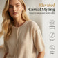 Classic Short Sleeve Knit Sweater Top