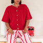 Classic Short Sleeve Knit Sweater Top