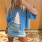 Classic Short Sleeve Knit Sweater Top