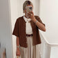 Classic Short Sleeve Knit Sweater Top