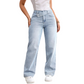 Women's Asymmetrical Waist Straight-Leg Jeans