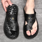 👣 SCONTO DEL 50% PER UN PERIODO LIMITATO! 🌿 Sandali da esterno traspiranti in morbida pelle per uomo (taglie forti) – Sostegno, antiscivolo, facili da indossare 🌲