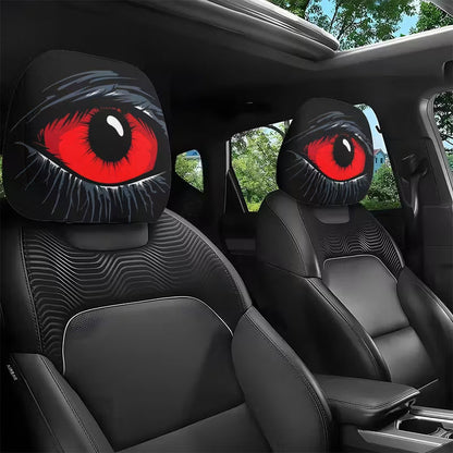 🔥 Offerta Speciale – Copripoggiatesta per Auto "Occhio Rosso Spettrale"