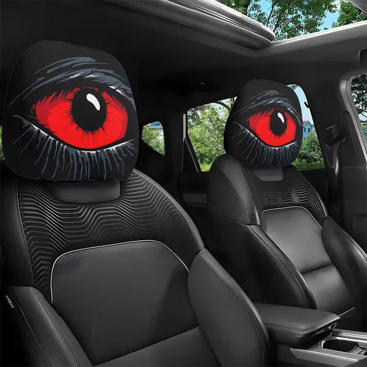 🔥 Offerta Speciale – Copripoggiatesta per Auto "Occhio Rosso Spettrale"