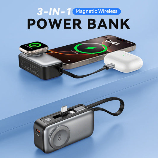 🥳OFFERTA SPECIALE 2026🥳💞OLTRE 50.000 ESEMPLARI VENDUTI!📱💨 50% DI SCONTO! Power bank magnetico tutto in uno: basta agganciarlo e ricaricare, senza dover cercare cavi. 5000 mAh, design sottile. Perfetto per i viaggi o da portare sempre con sé.
