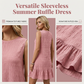 Versatile Sleeveless Summer Ruffle Dress