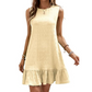 Versatile Sleeveless Summer Ruffle Dress