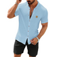 Summer Casual Button-Up Shirt for Men