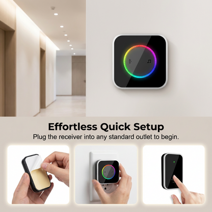 ⏰🎁Campanello wireless con luce LED a 7 colori