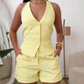 Halter Vest & Shorts 2-Piece Set