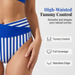 🏖️Summer Hot Sale - ONLY ￡12.99!!⚡50K+ SOLD!🌞🌊Two-Piece Color Block & Stripe Bikini Swimsuit