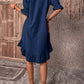 💥2026 New Plus Size Cotton linen dress with half sleeve and elegant skirt