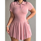 Casual Sporty Collared A-Line Dress for Women