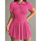 Casual Sporty Collared A-Line Dress for Women