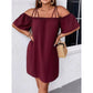 Women's Elegant Solid Color Mini Dress