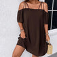 Women's Elegant Solid Color Mini Dress