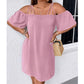 Women's Elegant Solid Color Mini Dress