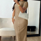 French Retro Slim Button-Down Dress