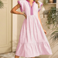 💥Last Day Special Sale 49% OFF💃Women's Striped V-Neck Flutter Sleeve Midi Dress
