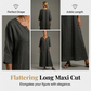Women's Casual V-Neck Loose-Fit Maxi Dress