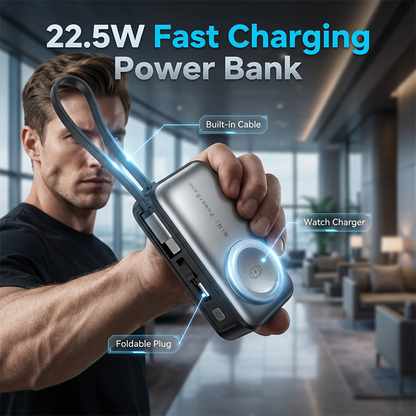 Power Bank portatile 4 in 1 con ricarica rapida