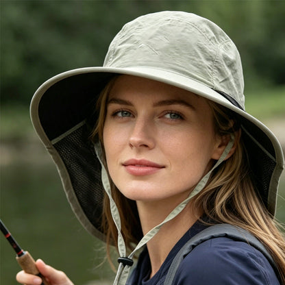 Cappello da pescatore unisex pieghevole con protezione solare