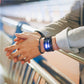 ⌚✨ Orologio da uomo Cool Binary in acciaio inossidabile con cinturino a LED, modello alla moda con luce blu🔵💙, orologio sportivo con placcatura sottovuoto