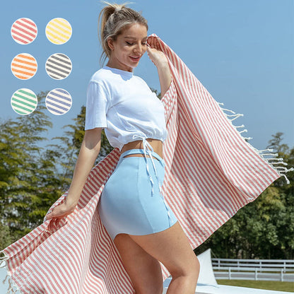 🏖️Telo mare trasformabile in zaino con coulisse 2 in 1