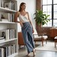 Pantaloni casual corti da donna in patchwork