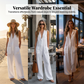Women's Sleeveless Collared Wide-Leg Jumpsuit