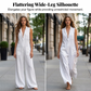 Women's Sleeveless Collared Wide-Leg Jumpsuit